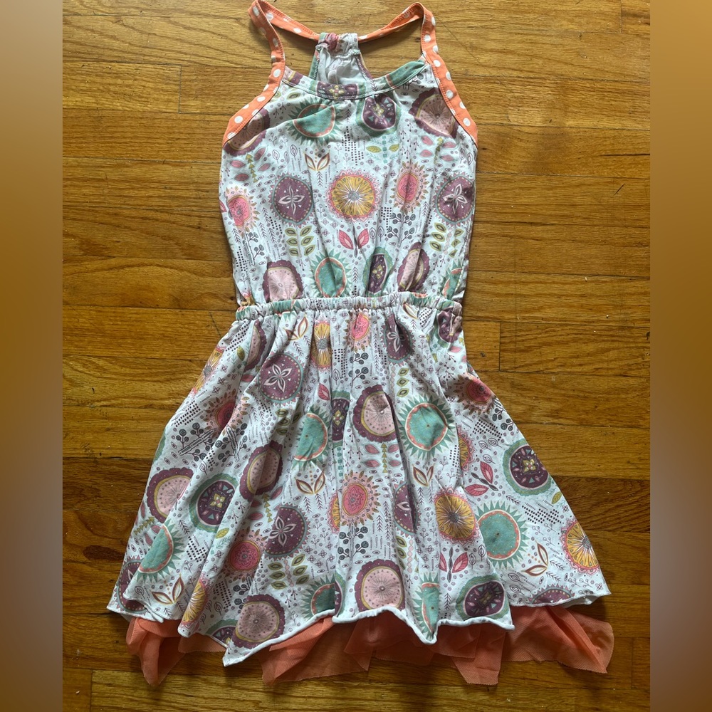 Matilda Jane 435 Size 10 Happy & Free All Ashore Floral Sleeveless Tulle Dress